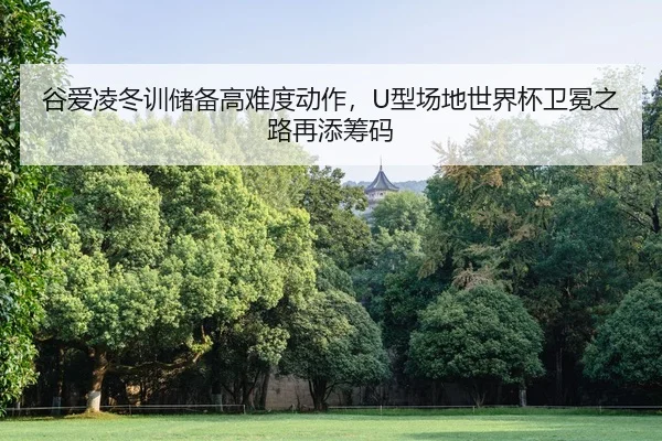 谷爱凌冬训储备高难度动作，U型场地世界杯卫冕之路再添筹码